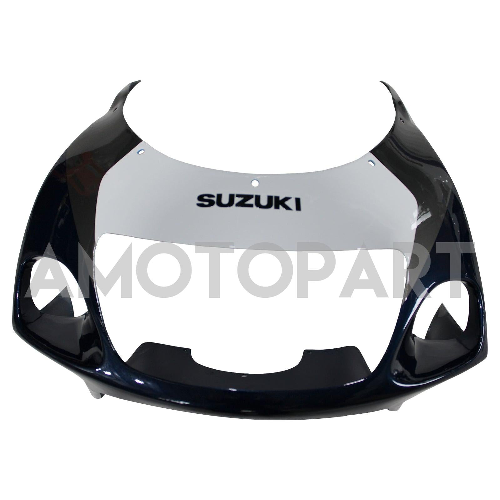 Amotopart Suzuki GSXR600 1996-2000 GSXR750 1996-1999 Bleu&Kit de carénage blanc Style4