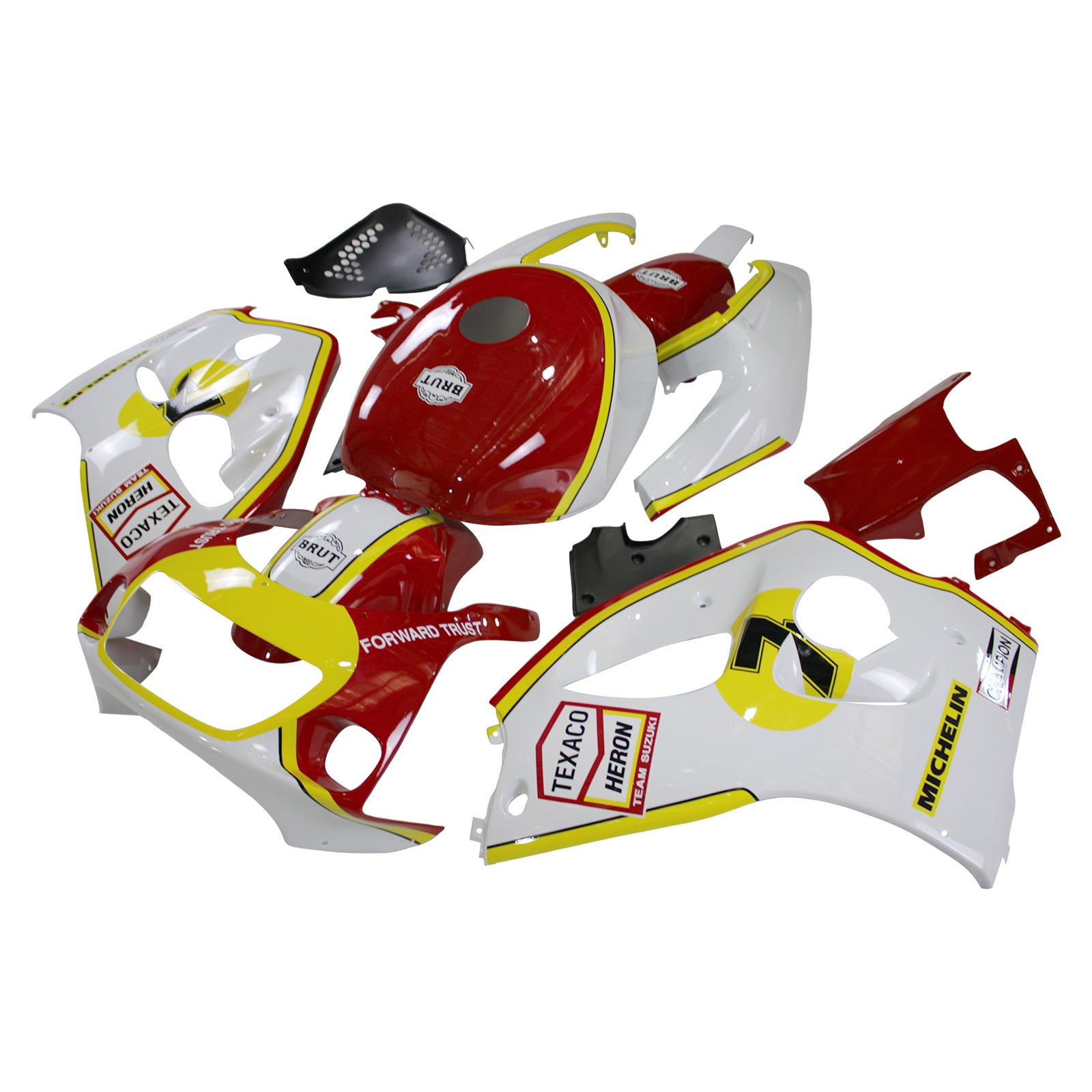 Amotopart Suzuki GSXR600 1996-2000 GSXR750 1996-1999 Red&Yellow Fairing Kit