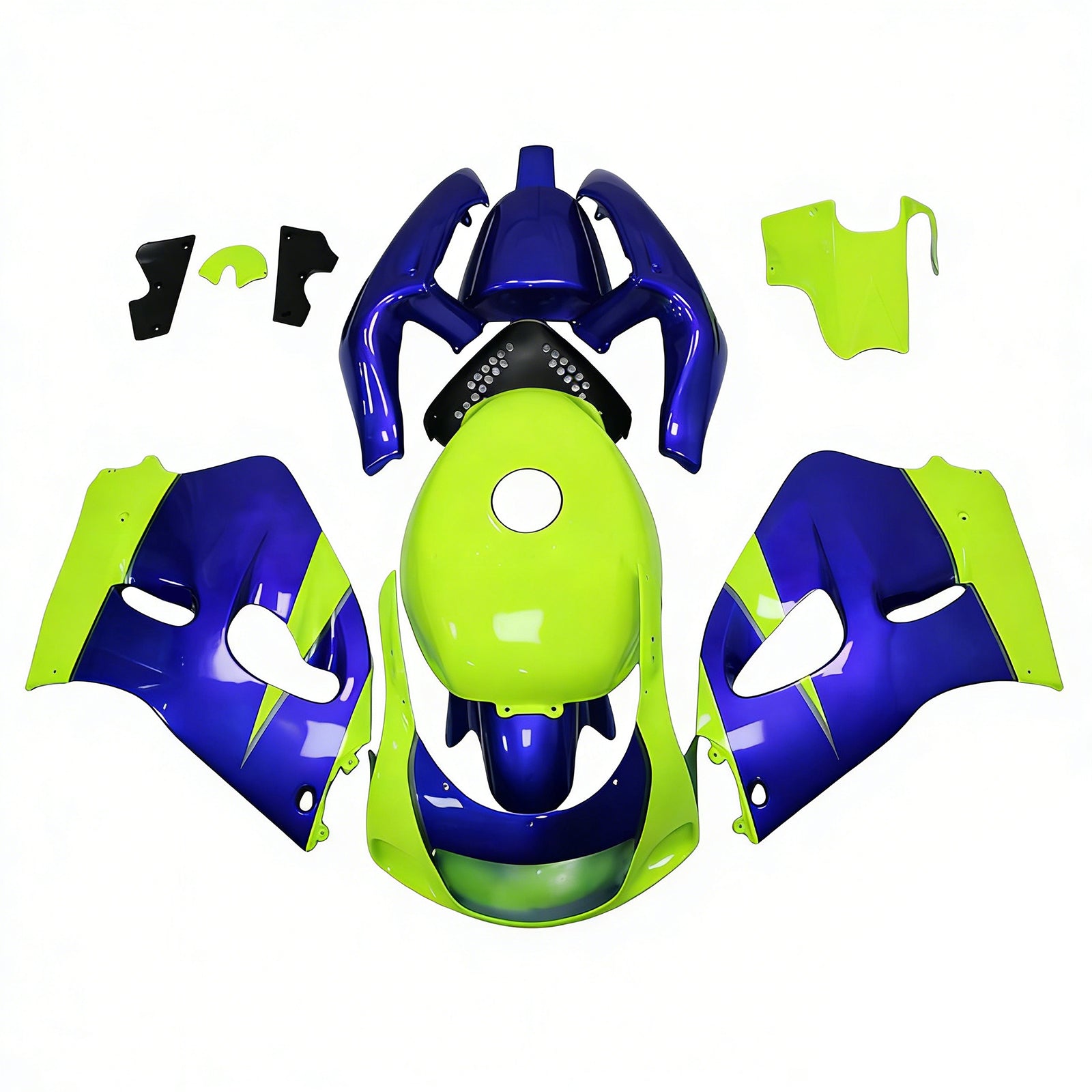 Amotopart Suzuki GSXR600 1996-2000 GSXR750 1996-1999 Blue&Yellow Style2 Fairing Kit