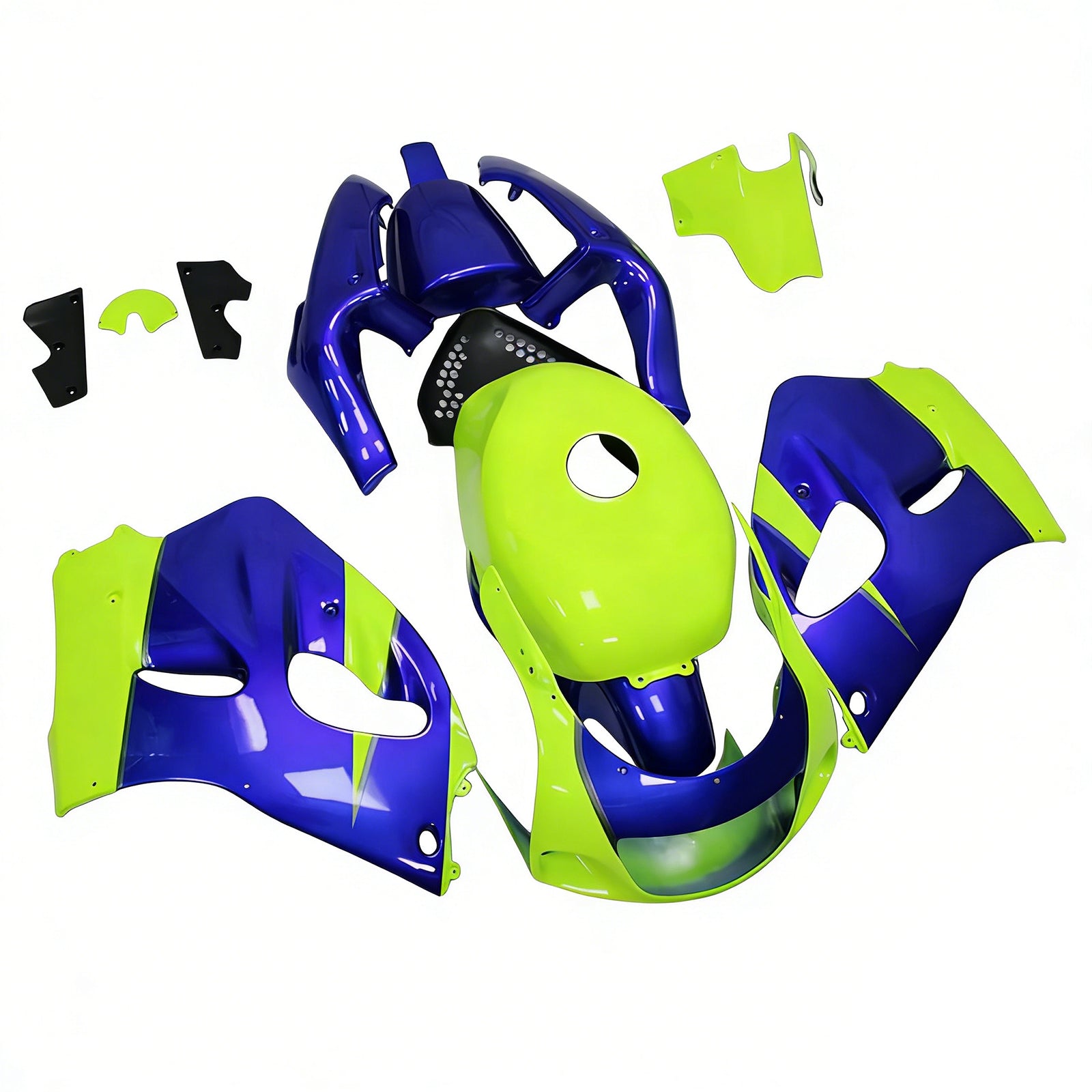 Amotopart Suzuki GSXR600 1996-2000 GSXR750 1996-1999 Blue&Yellow Style2 Fairing Kit
