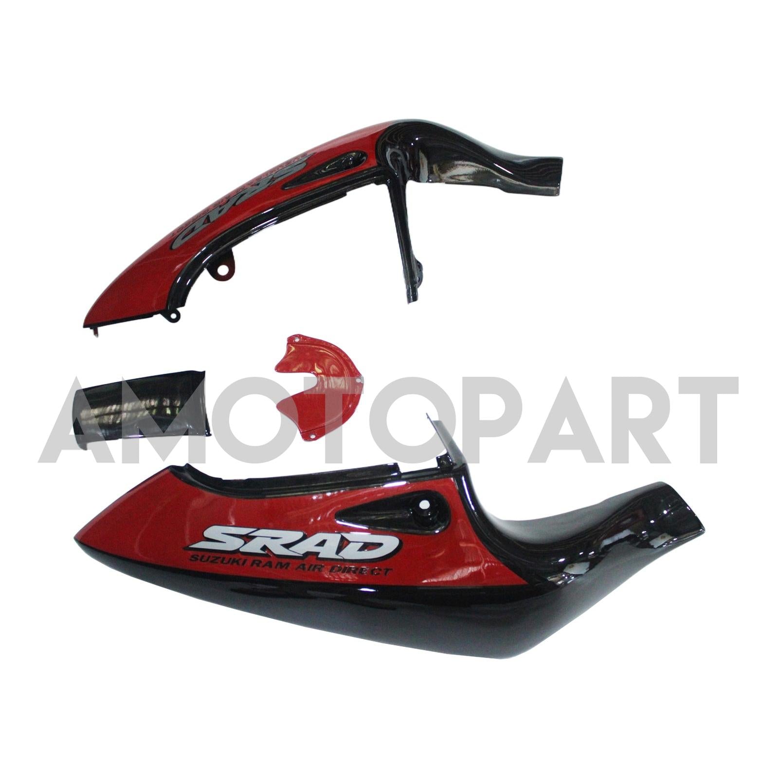 Amotopart Suzuki GSXR600 1996-2000 GSXR750 1996-1999 Red&Black Style1 Fairing Kit