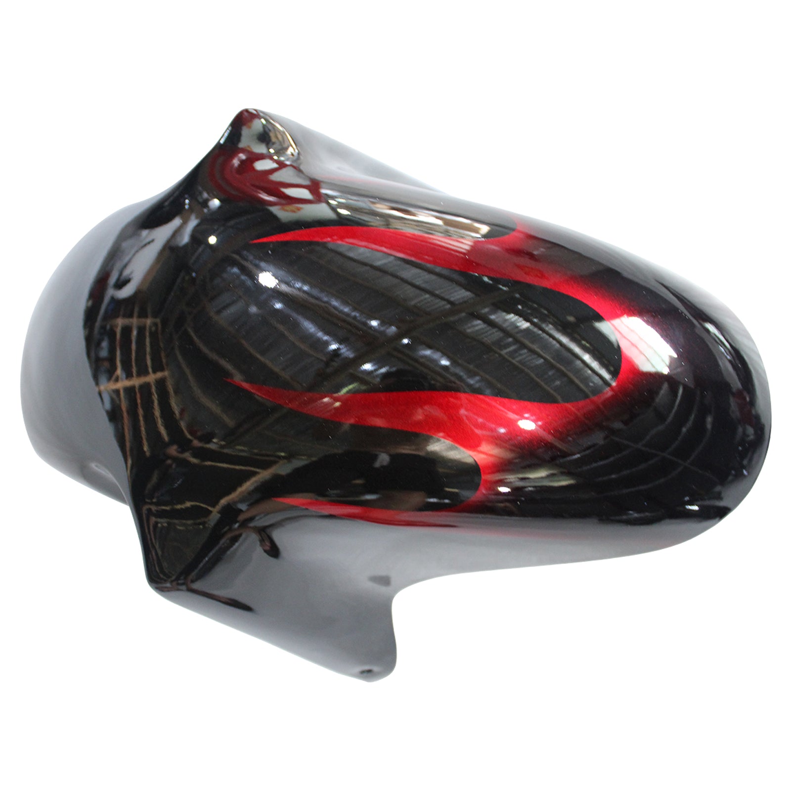 Amotopart Suzuki GSXR600 1996-2000 GSXR750 1996-1999 Blue com Red Flame Style1 Kit de carenagem