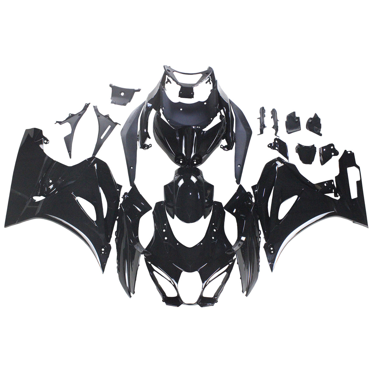 Amotopart Suzuki GSXR1000 2017-2023 K17 Glossy Black Fairing Kit