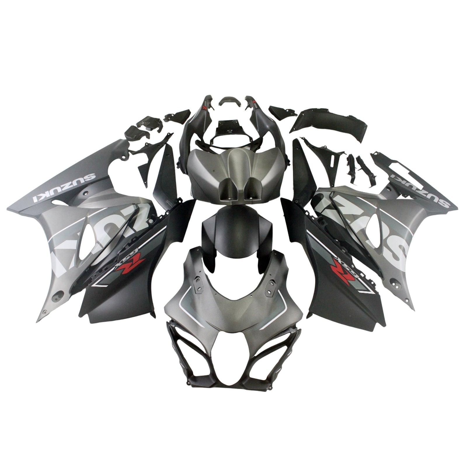 Amotopart Suzuki GSXR1000 2017-2024 K17 Black&Grey Fairing Kit