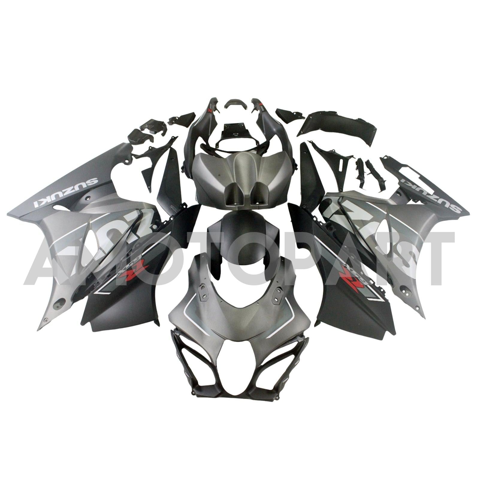 Amotopart Suzuki GSXR1000 2017-2025 K17 Black&Grey Fairing Kit