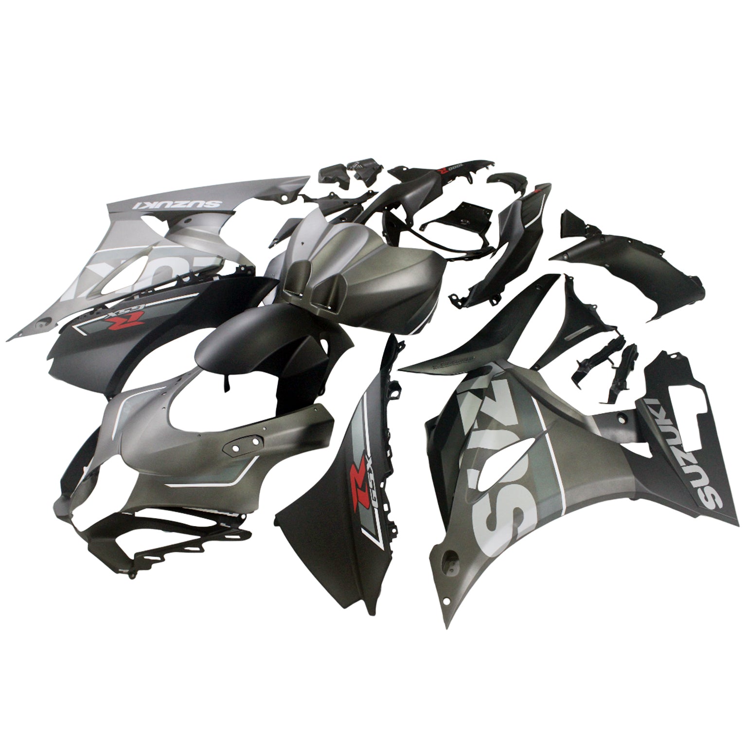 Amotopart Suzuki GSXR1000 2017-2024 K17 Black&Grey Fairing Kit