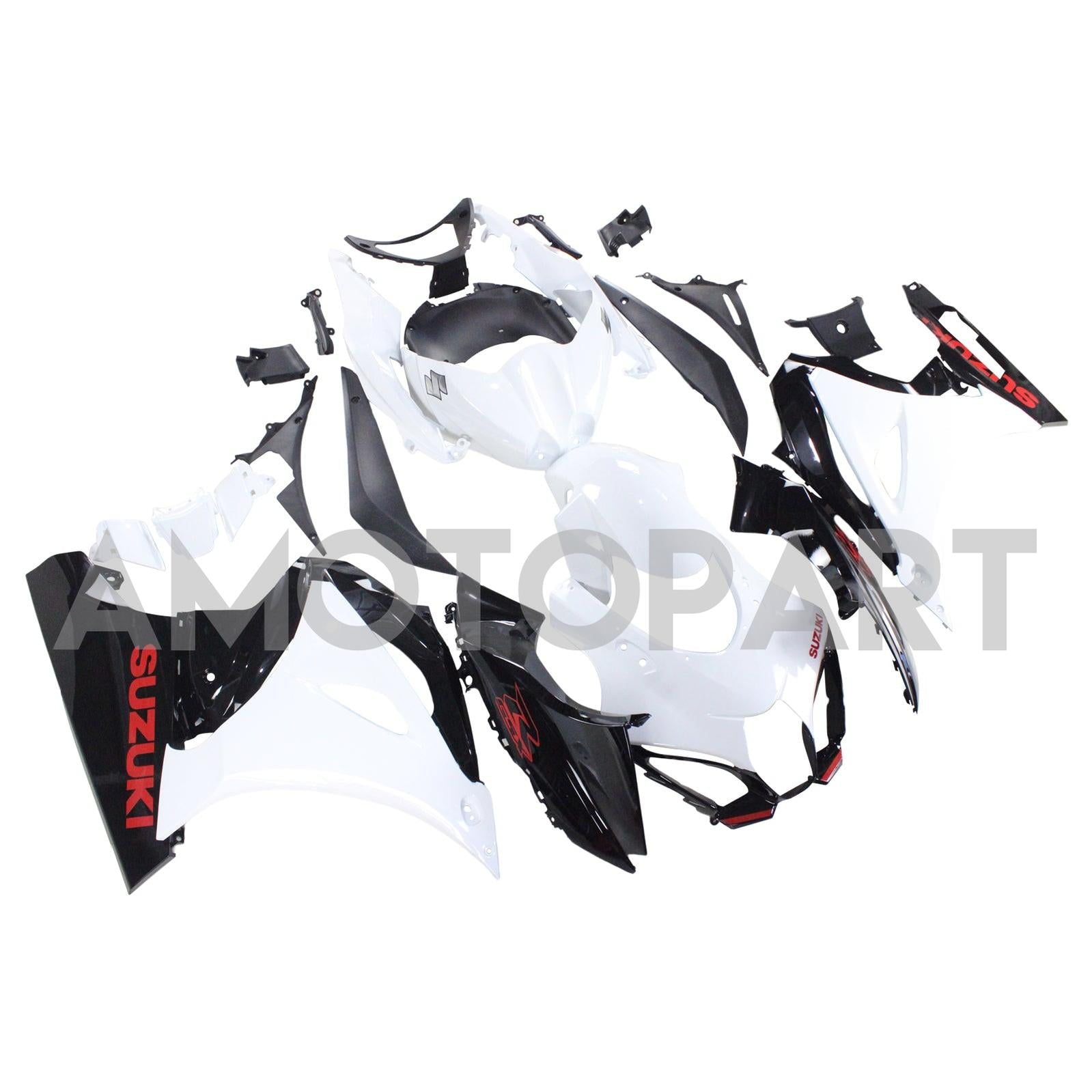 Amotopart Suzuki GSXR1000 2017-2025 K17 White Black Fearing Kit