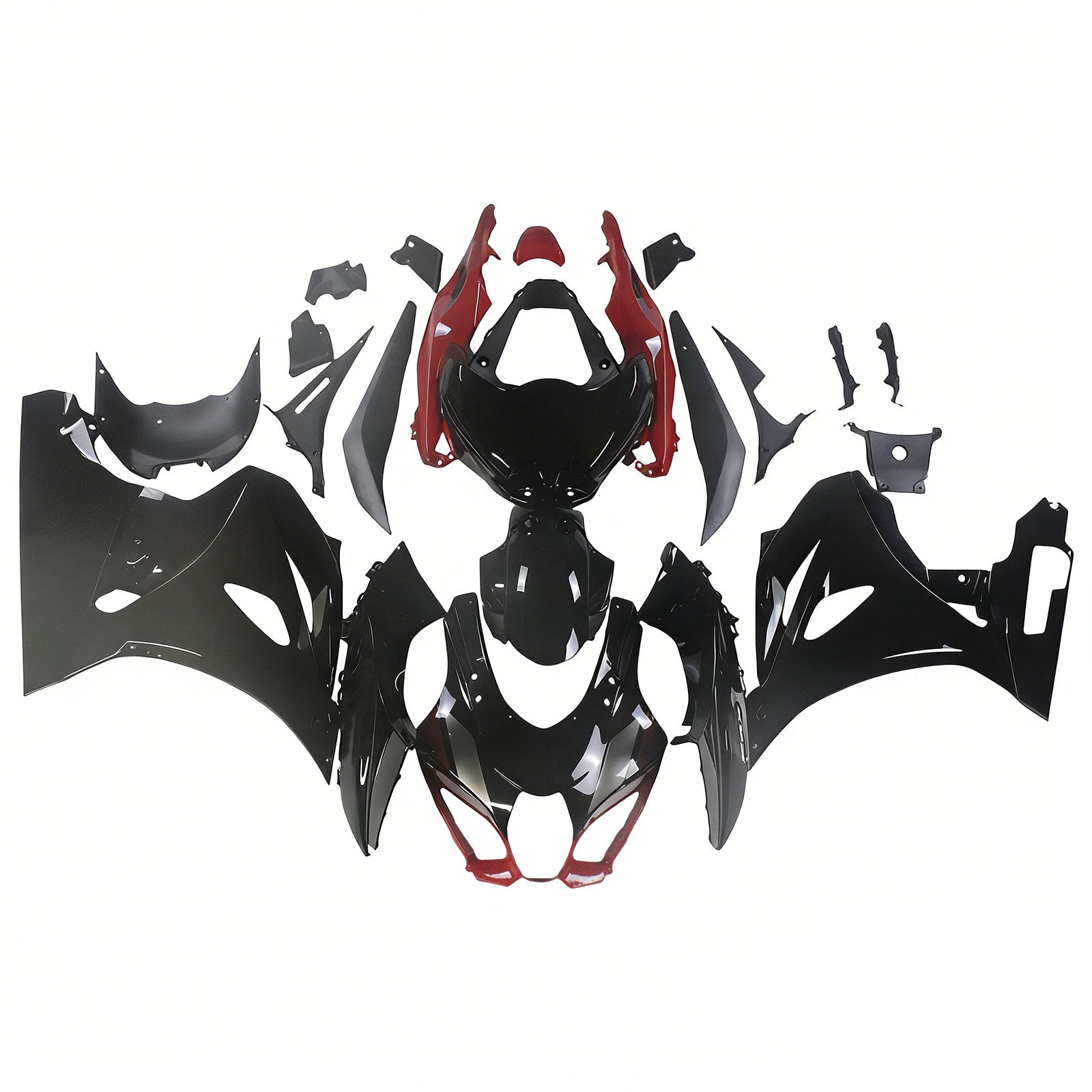 Amotopart Suzuki GSXR1000 2017-2025 K17 Black&Red Fairing Kit