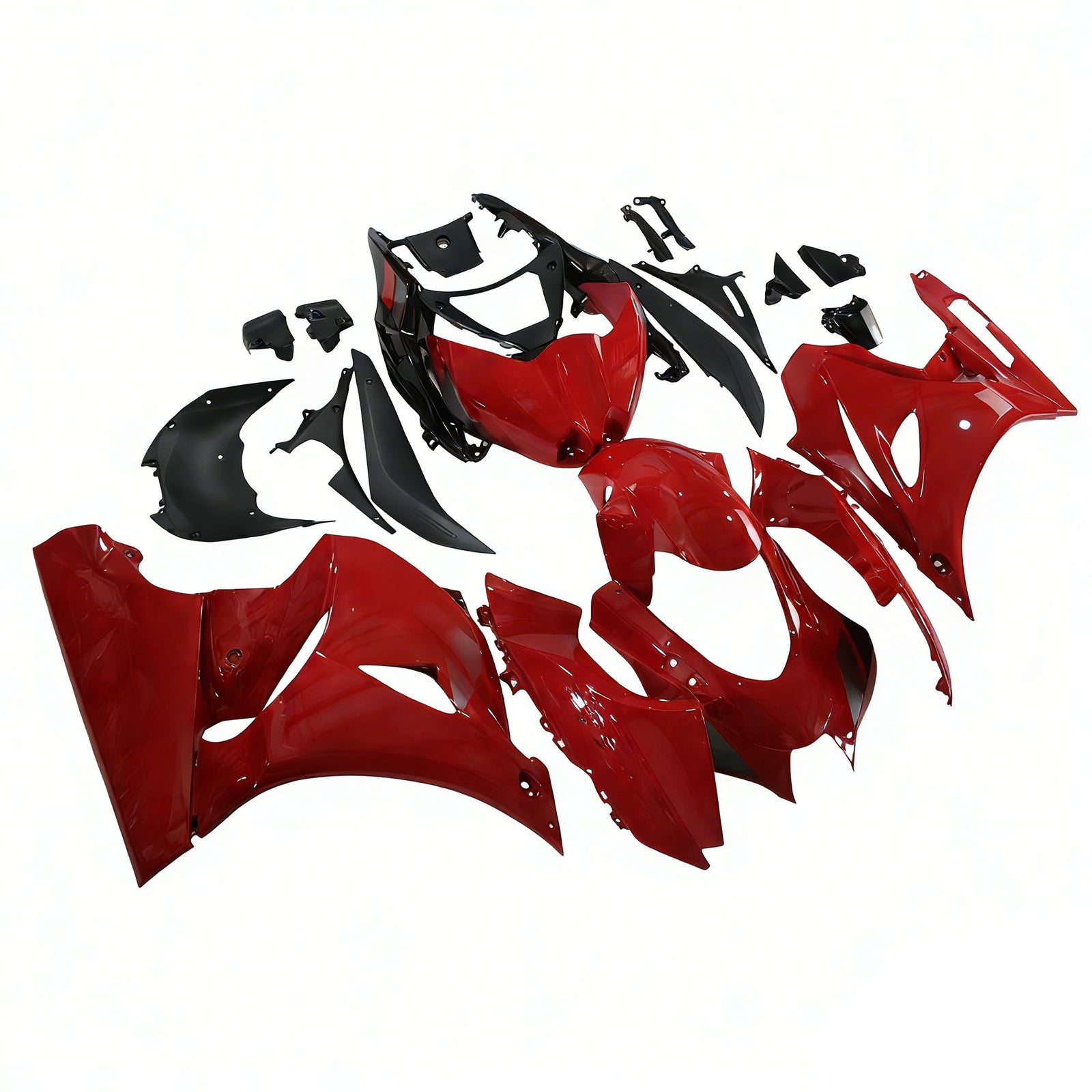 Amotopart Suzuki GSXR1000 2017-2025 K17 Glossy Red&BlackFairing Kit