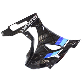 Amotopart Suzuki GSXR1000 2017-2024 K17 Glossy Black with Blue logo Fairing Kit