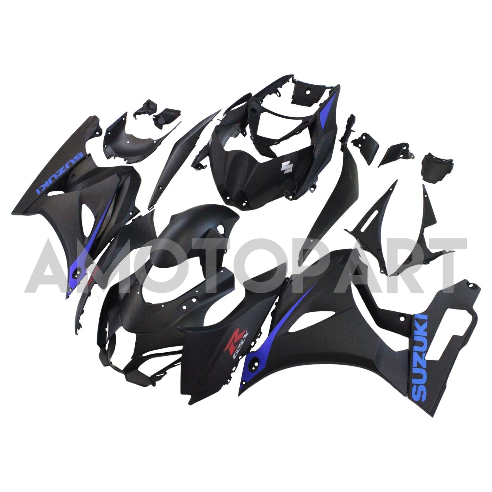 Amotopart Suzuki GSXR1000 2017-2025 K17 Matt Black Fairing Kit