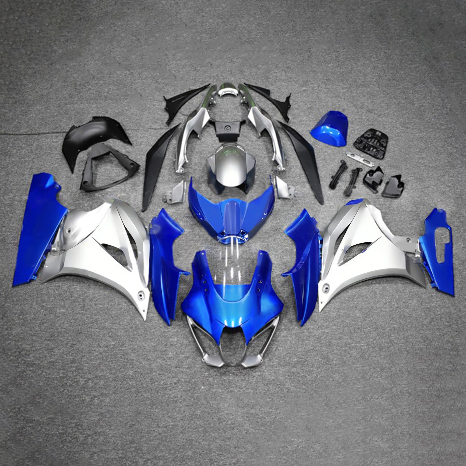 Amotopart 2017-2025 K17 GSXR1000 Suzuki Blue&Silver Fairing Kit