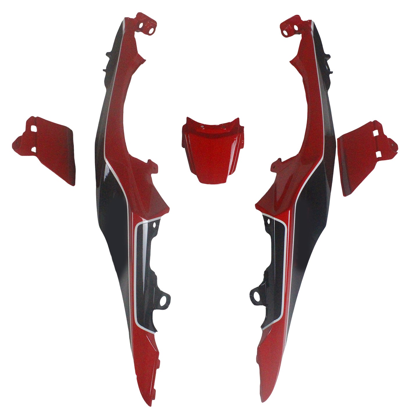 Amotopart 2017-2025 K17 GSXR1000 Suzuki Black&Red Style1 Fairing Kit