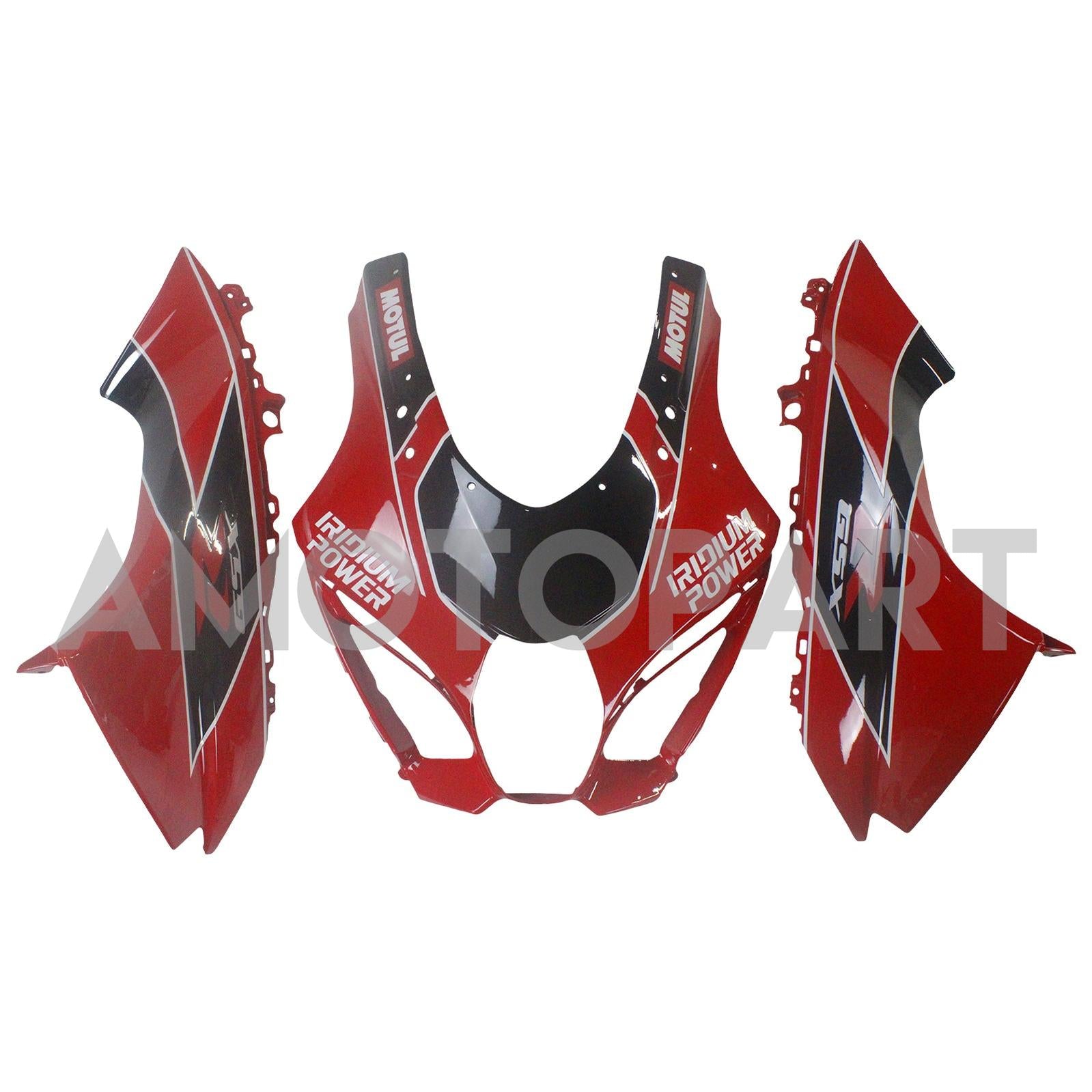 AMOTOPT 2017-2024 K17 GSXR 1000 Suzuki Black & Red Style 1 Kit de carenagem