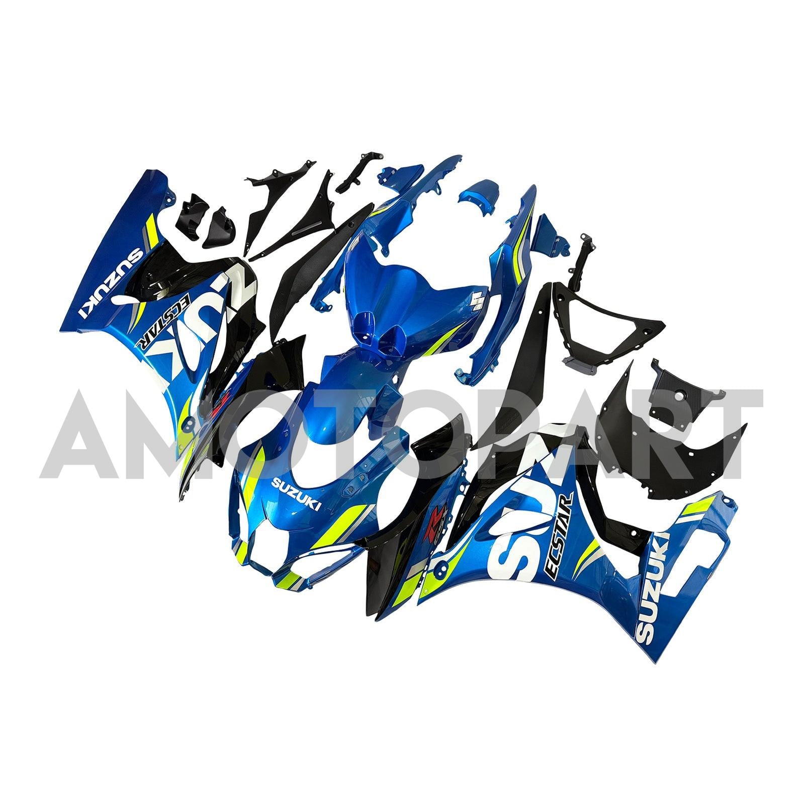 Amotopart 2017-2024 K17 GSXR1000 スズキ ブラック&ブルー Style2 フェアリングキット