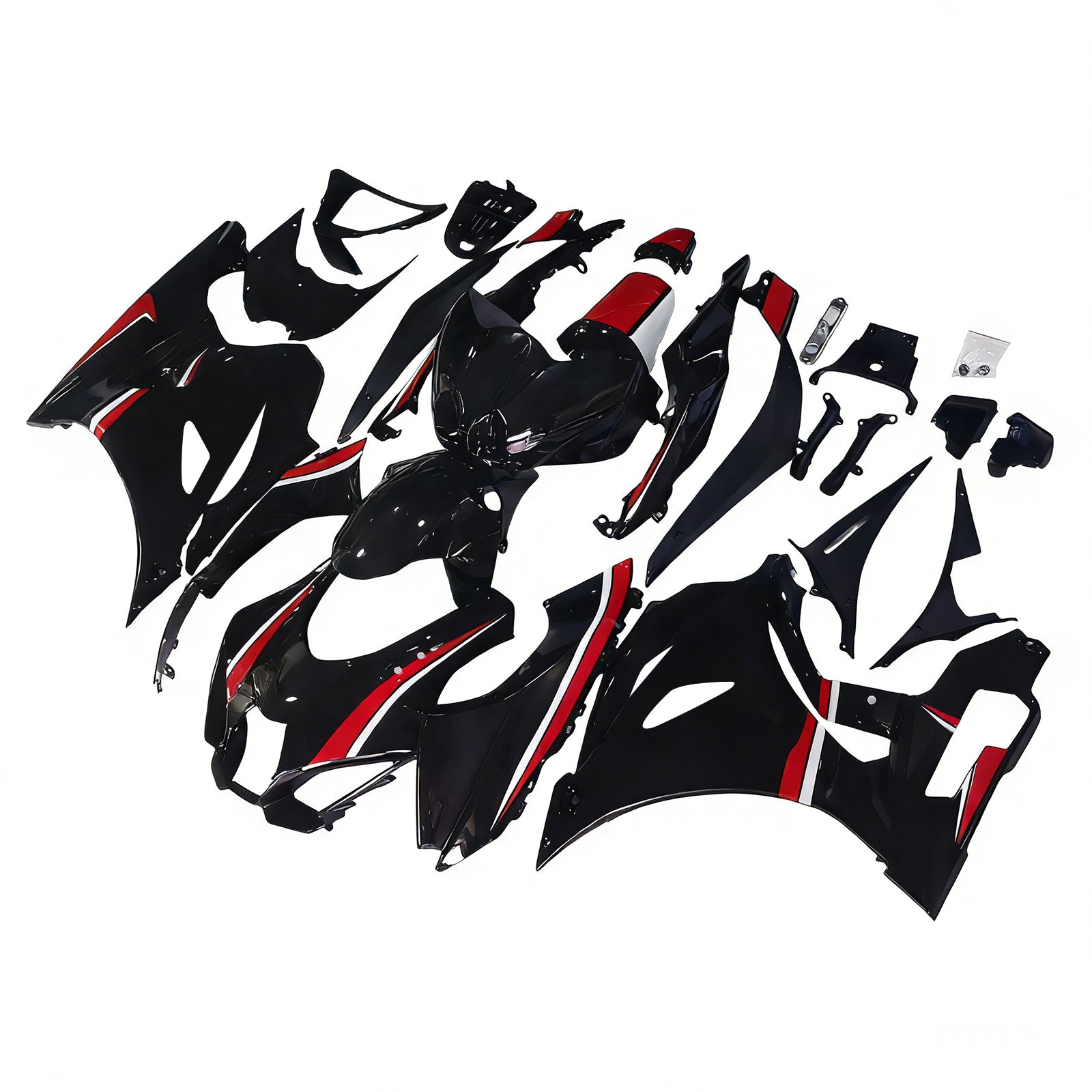 Amotopart 2017-2025 K17 GSXR1000 Suzuki Black&Red Style2 Fairing Kit