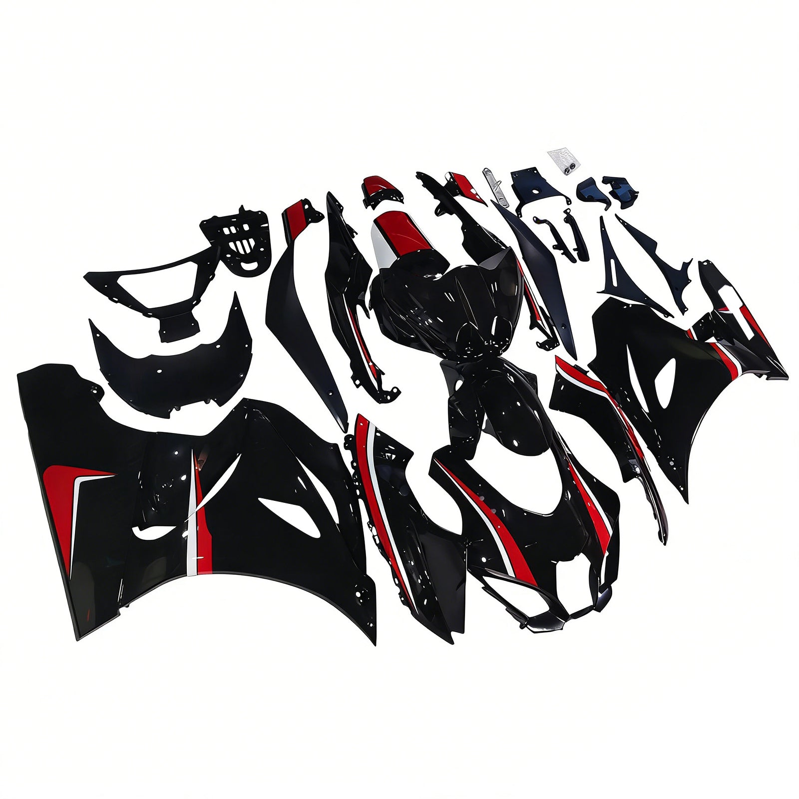 Amotopart 2017-2025 K17 GSXR1000 Suzuki Black&Red Style2 Fairing Kit