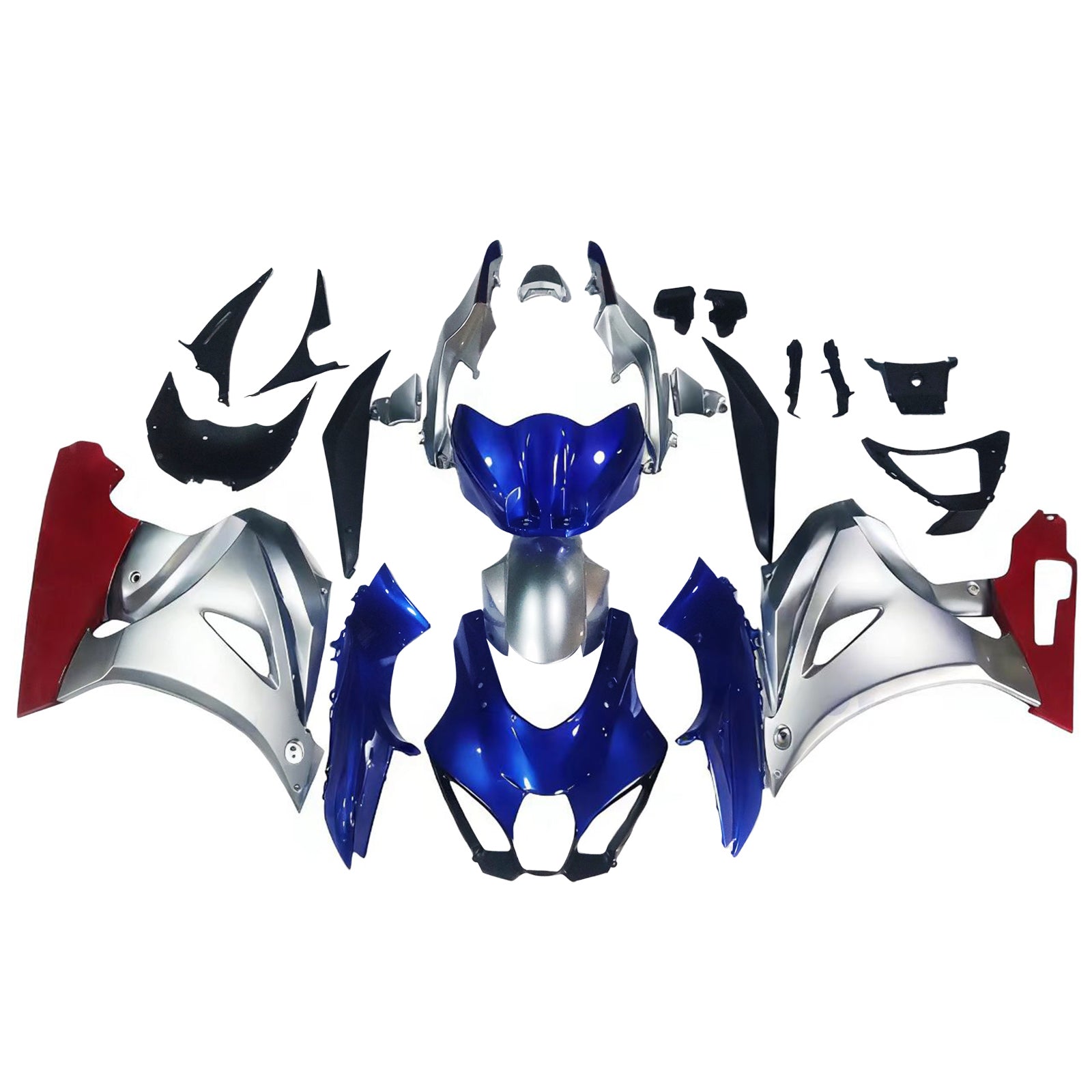 Amotopart 2017-2025 K17 GSXR1000 Suzuki Silver&Blue Fairing Kit