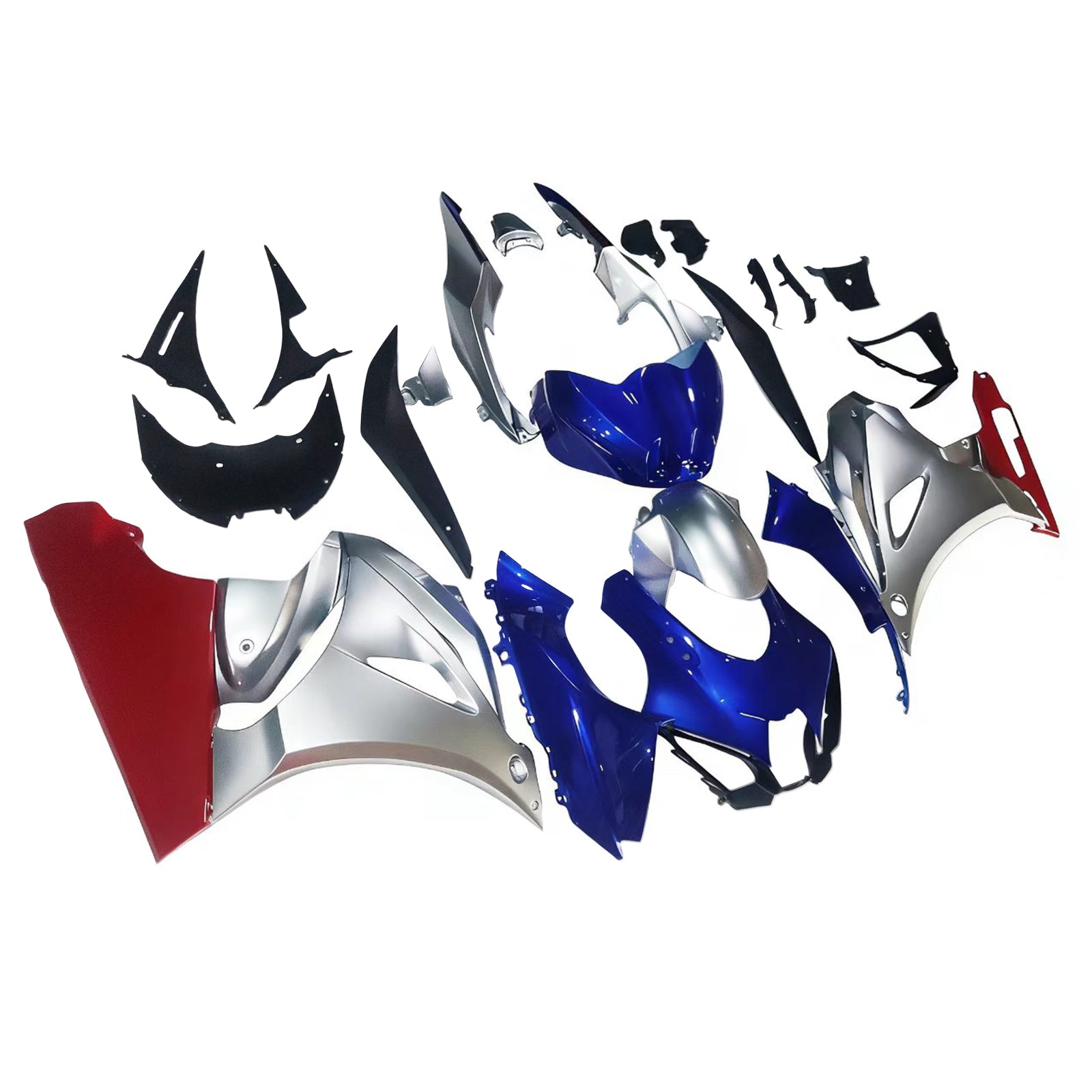 Amotopart 2017-2025 K17 GSXR1000 Suzuki Silver&Blue Fairing Kit