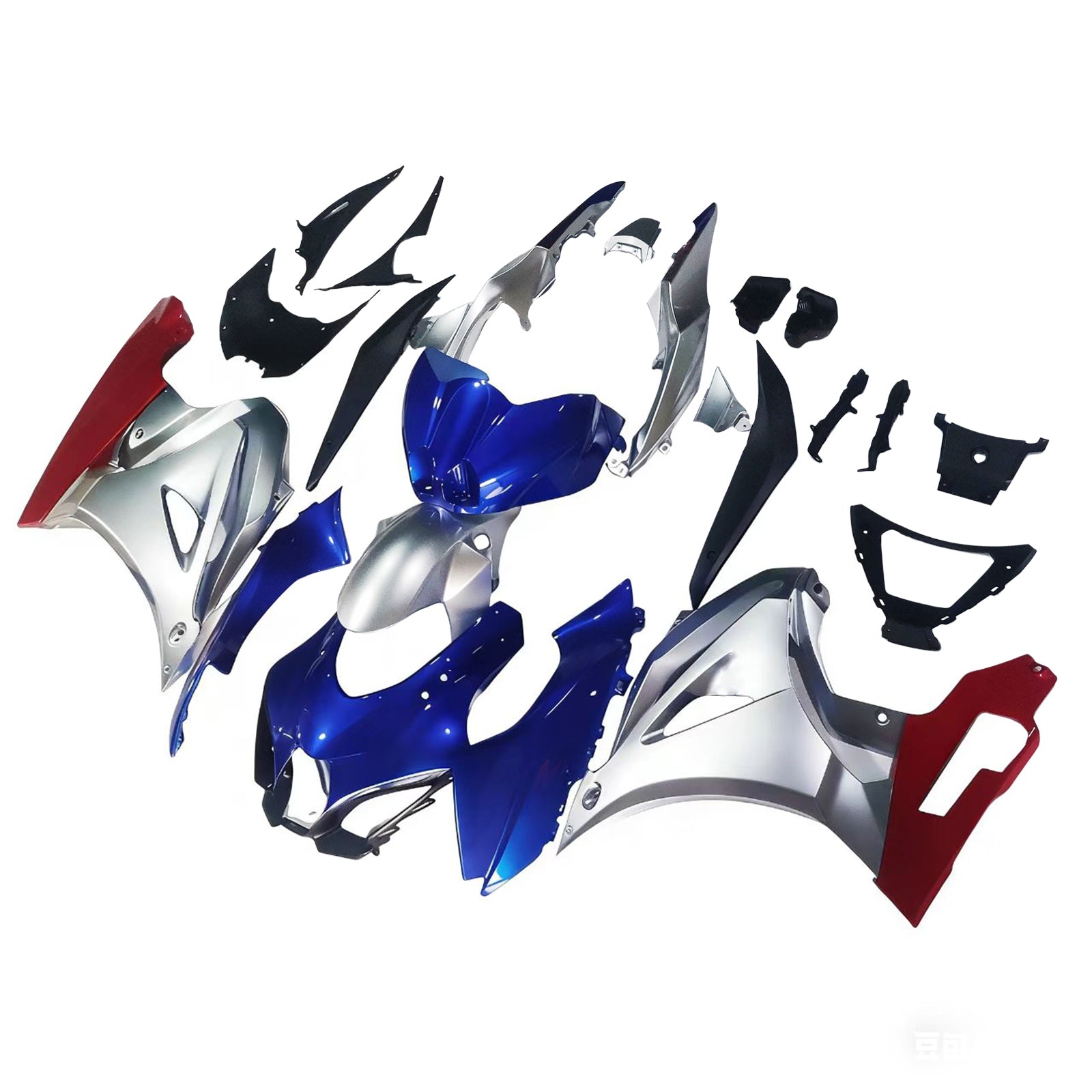 Amotopart 2017-2025 K17 GSXR1000 Suzuki Silver&Blue Fairing Kit