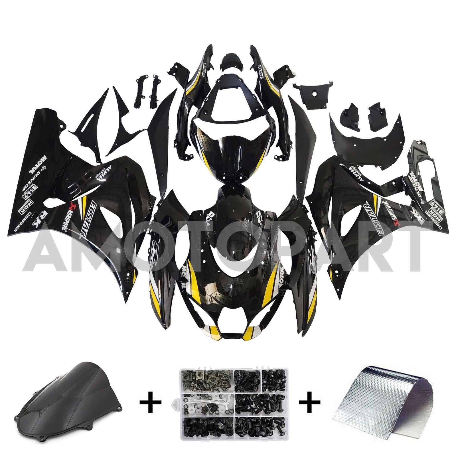 AMOTOPT 2017-2024 K17 GSXR1000 SUZUKI BLACK E BRANCO KIT