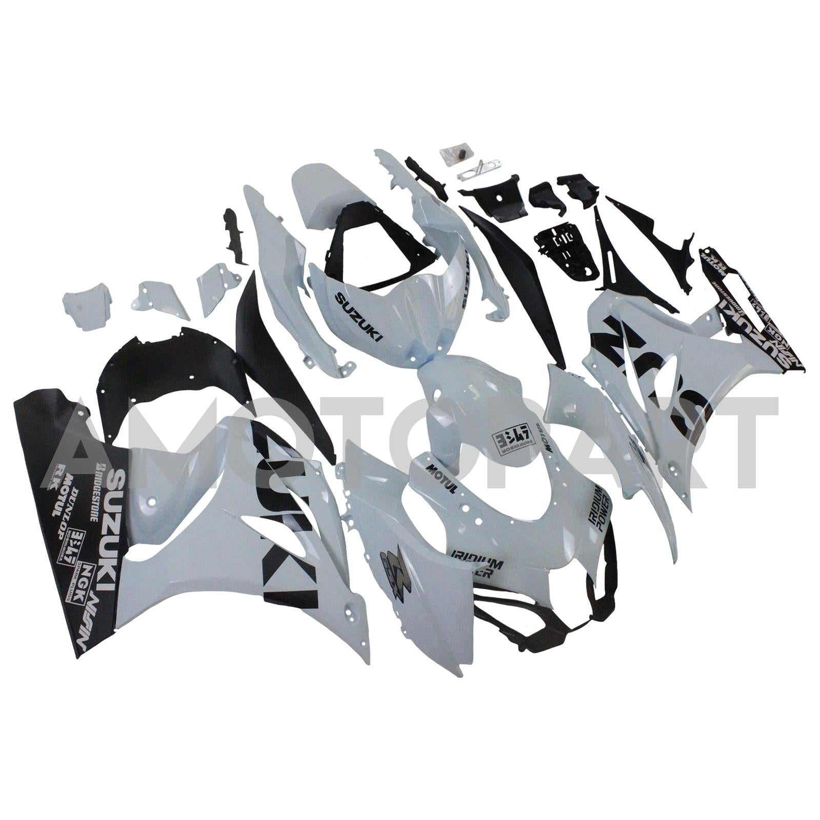 Amotopart 2017-2024 K17 GSXR1000 Suzuki Grey Mix Blue Fadiling Kit
