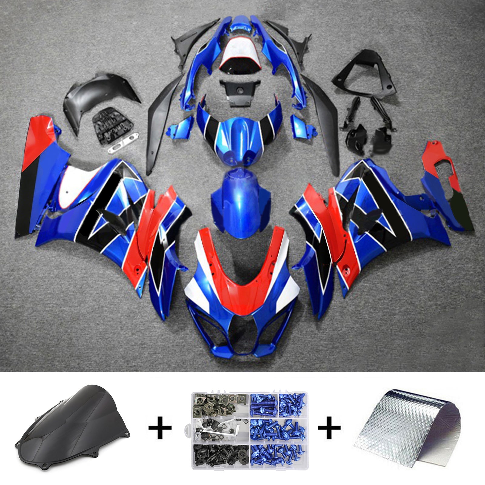 Amotopart 2017-2025 K17 GSXR1000 Suzuki Blue&Red Fairing Kit
