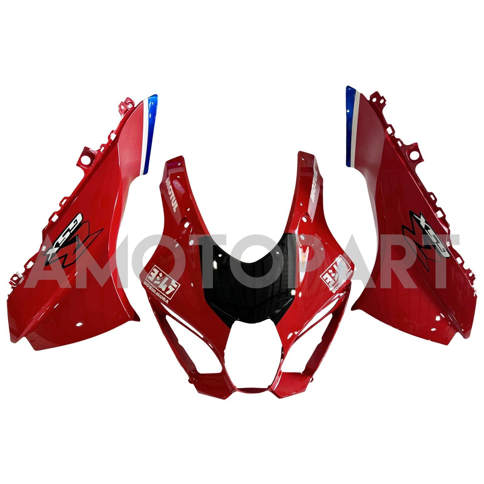 Amotopart 2017-2025 K17 GSXR1000 Suzuki Black&Red Style4 Fairing Kit