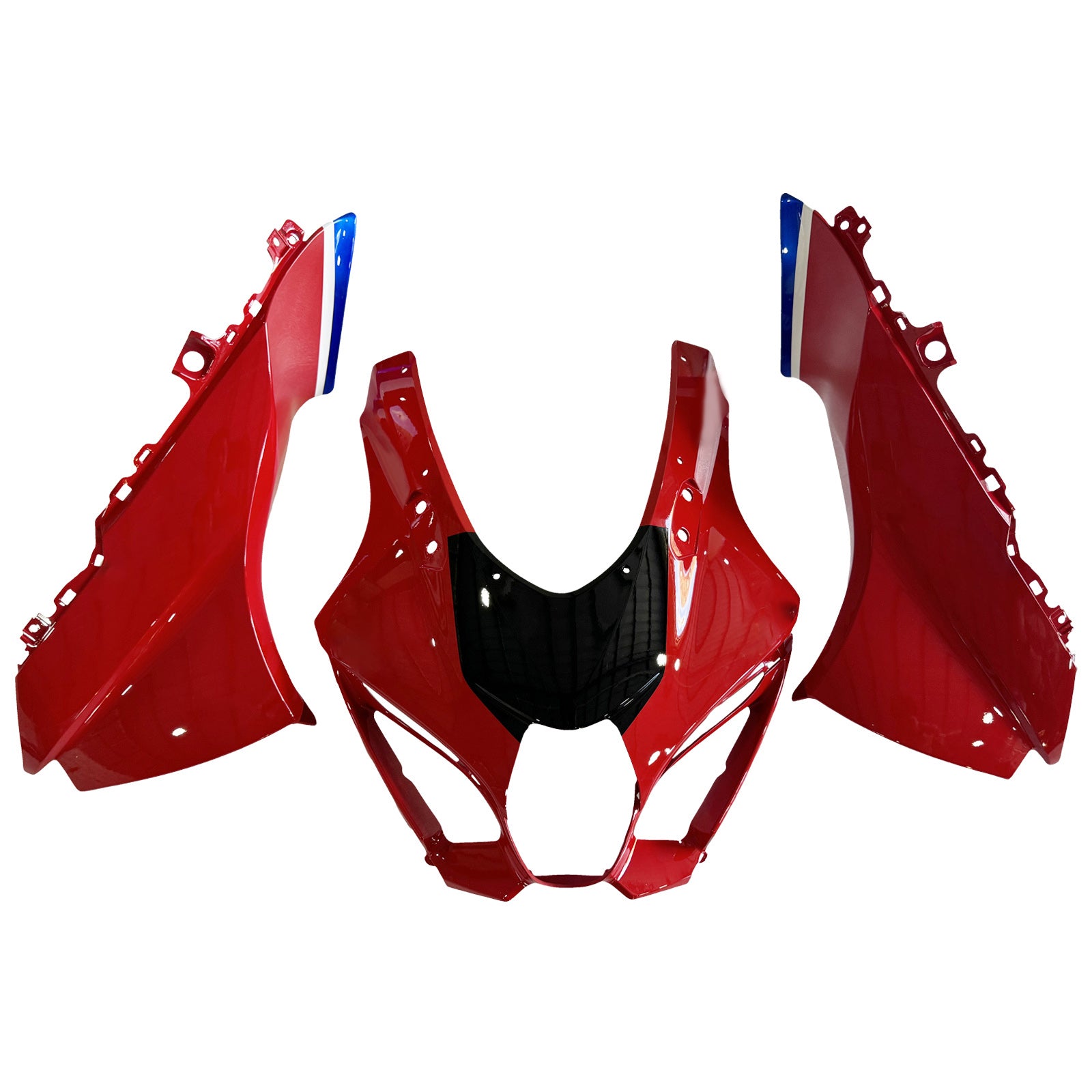 Amotopart 2017-2024 K17 GSXR 1000 Suzuki Kit carena nera e rossa Style4