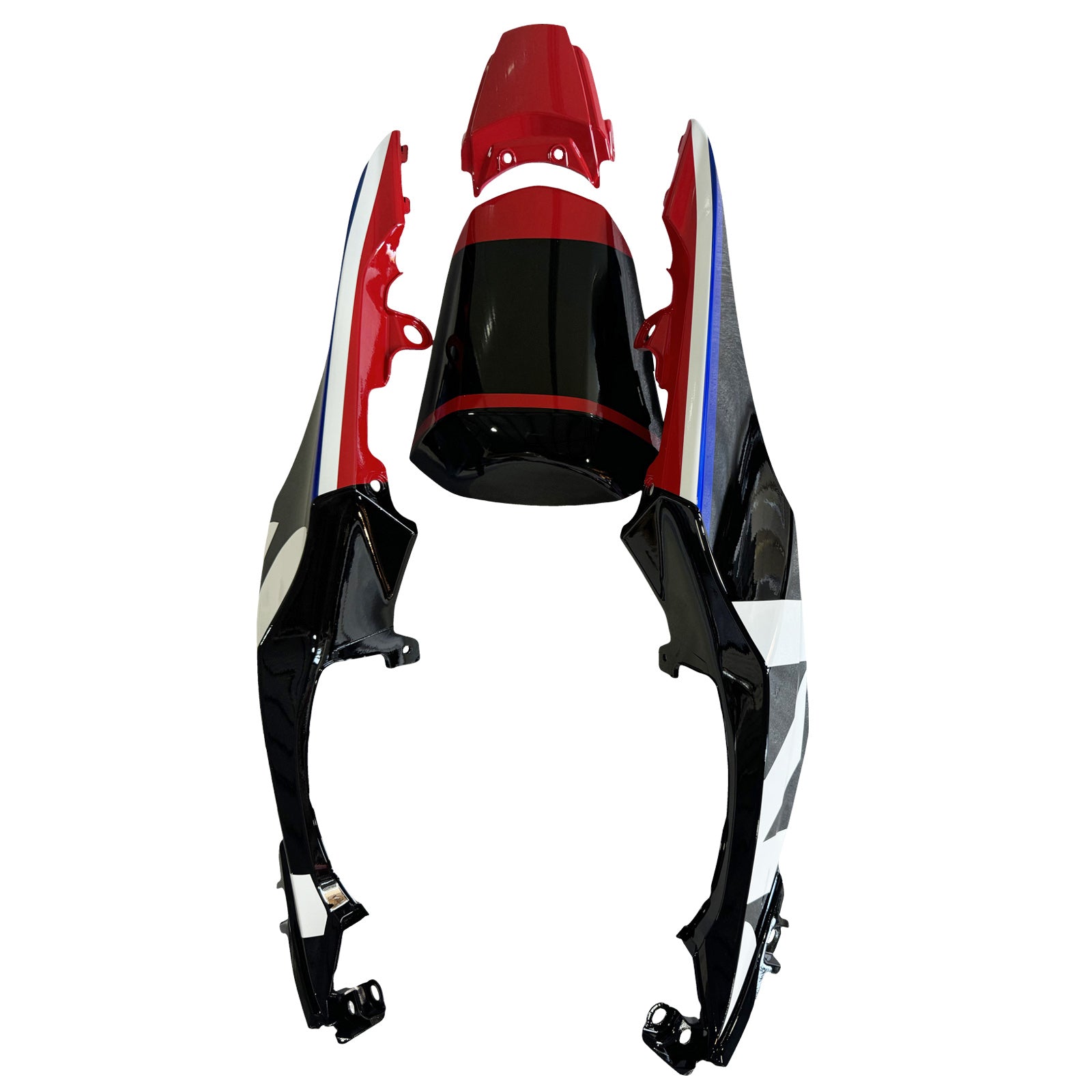 Amotopart 2017-2024 K17 GSXR 1000 Suzuki Kit carena nera e rossa Style4