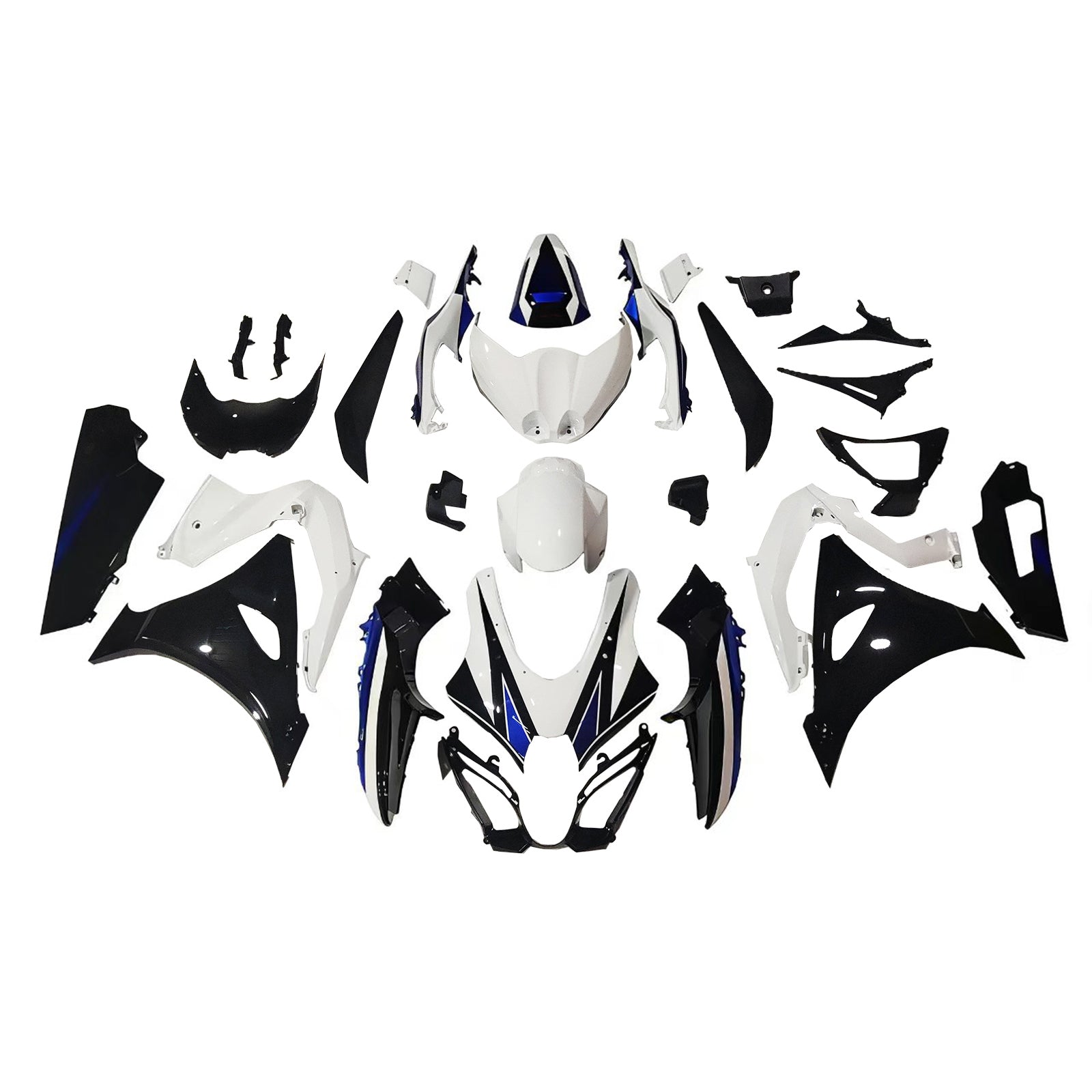 Amotopart 2017-2025 K17 GSXR1000 Suzuki Black&Blue Style4 Fairing Kit
