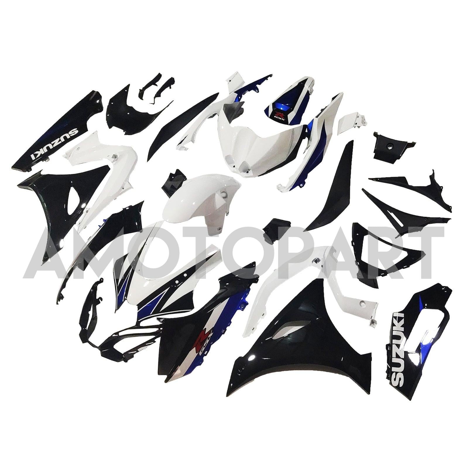 Amotopart 2017-2025 K17 GSXR1000 Suzuki Black&Blue Style4 Fairing Kit