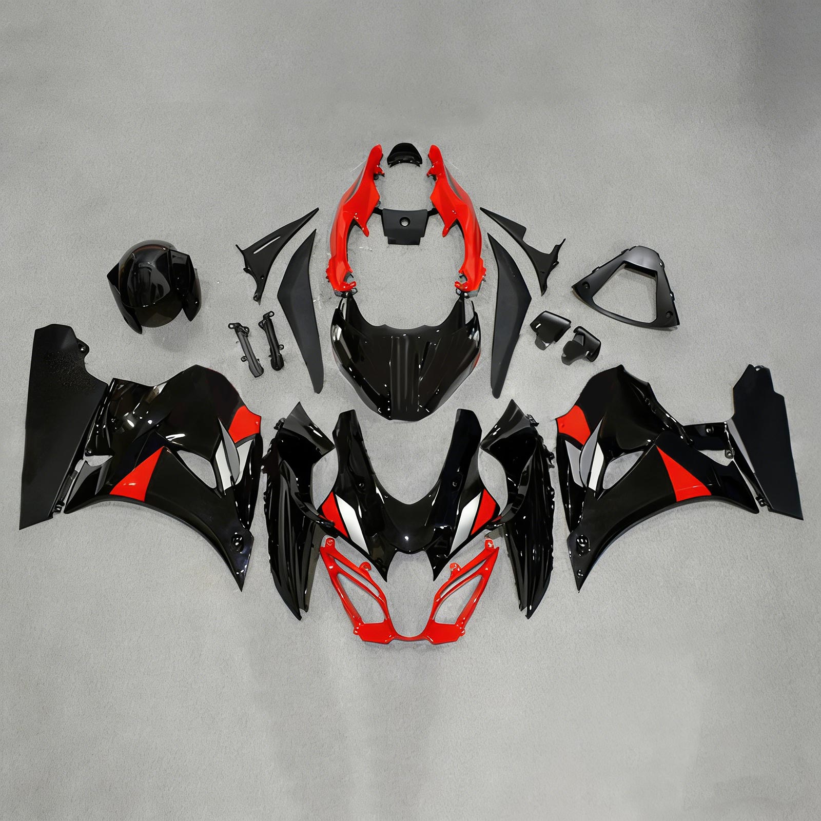 Amotopart 2017-2025 K17 GSXR1000 Suzuki Black&Red Style6 Fairing Kit