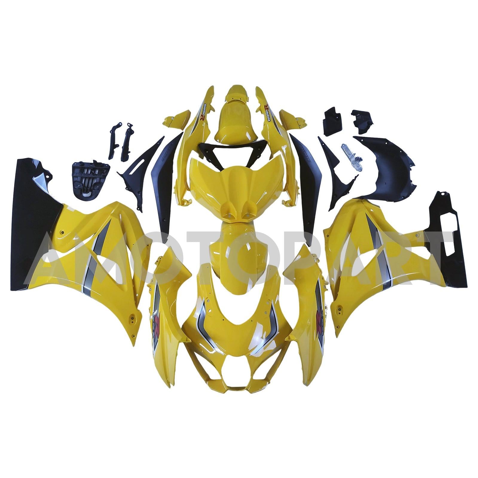 Amotopart 2017-2025 K17 GSXR1000 Suzuki Yellow Fairing Kit