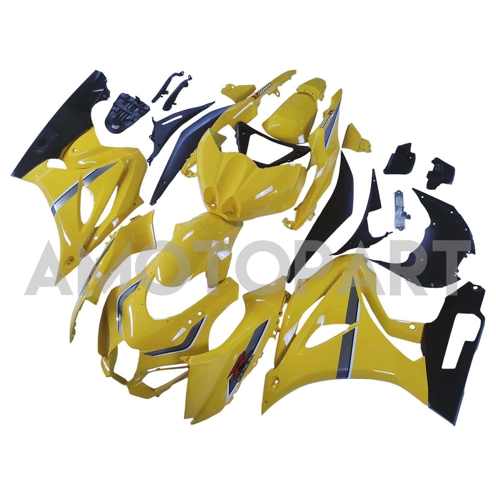Amotopart 2017-2025 K17 GSXR1000 Suzuki Yellow Fairing Kit