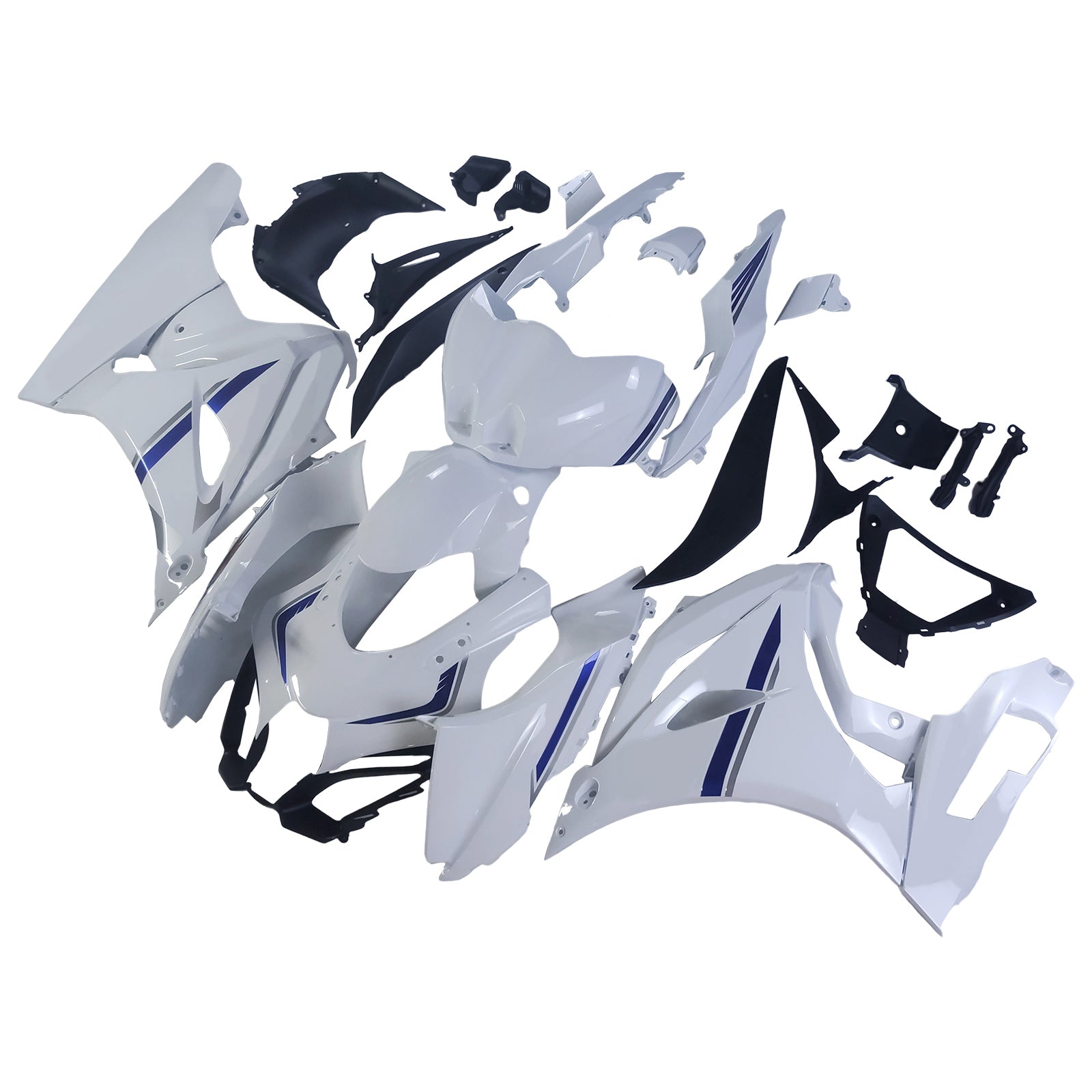 Amotopart 2017-2024 K17 GSXR1000 スズキ ホワイト&ブルー Style2 フェアリングキット