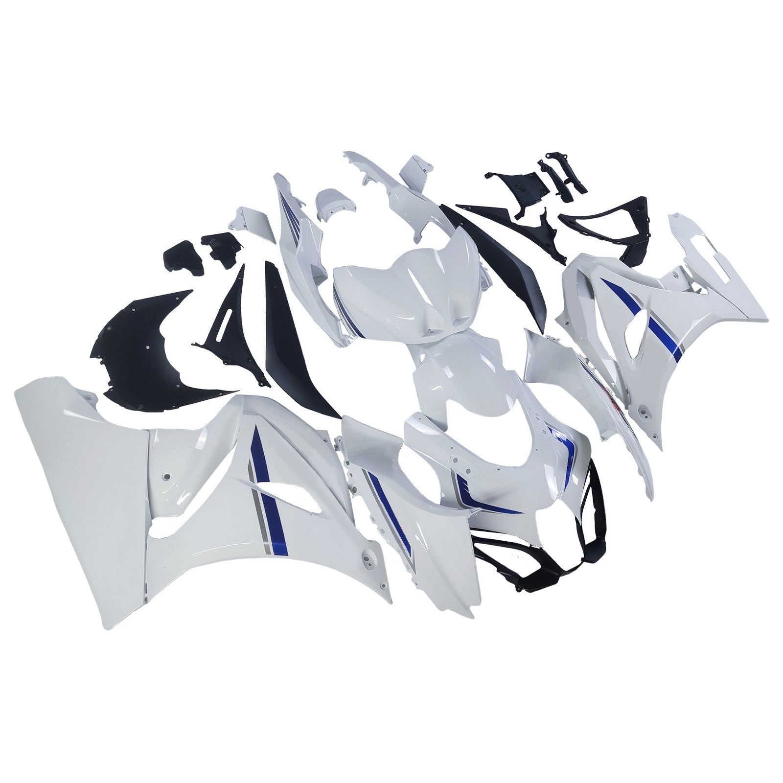 Amotopart 2017-2024 K17 GSXR1000 スズキ ホワイト&ブルー Style2 フェアリングキット