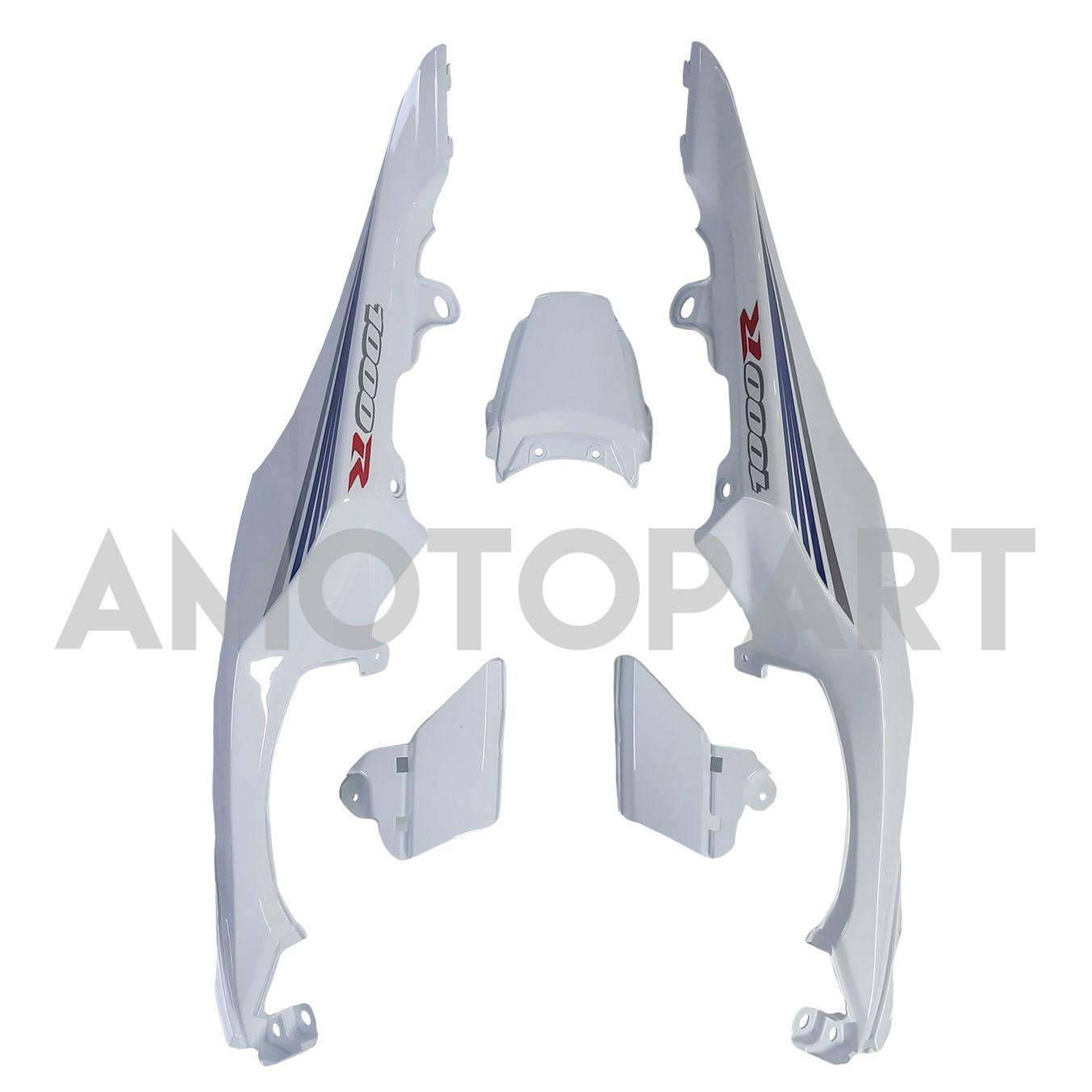 Amotopart 2017-2024 K17 GSXR 1000 Suzuki White & Blue Style2 Fairing Kit