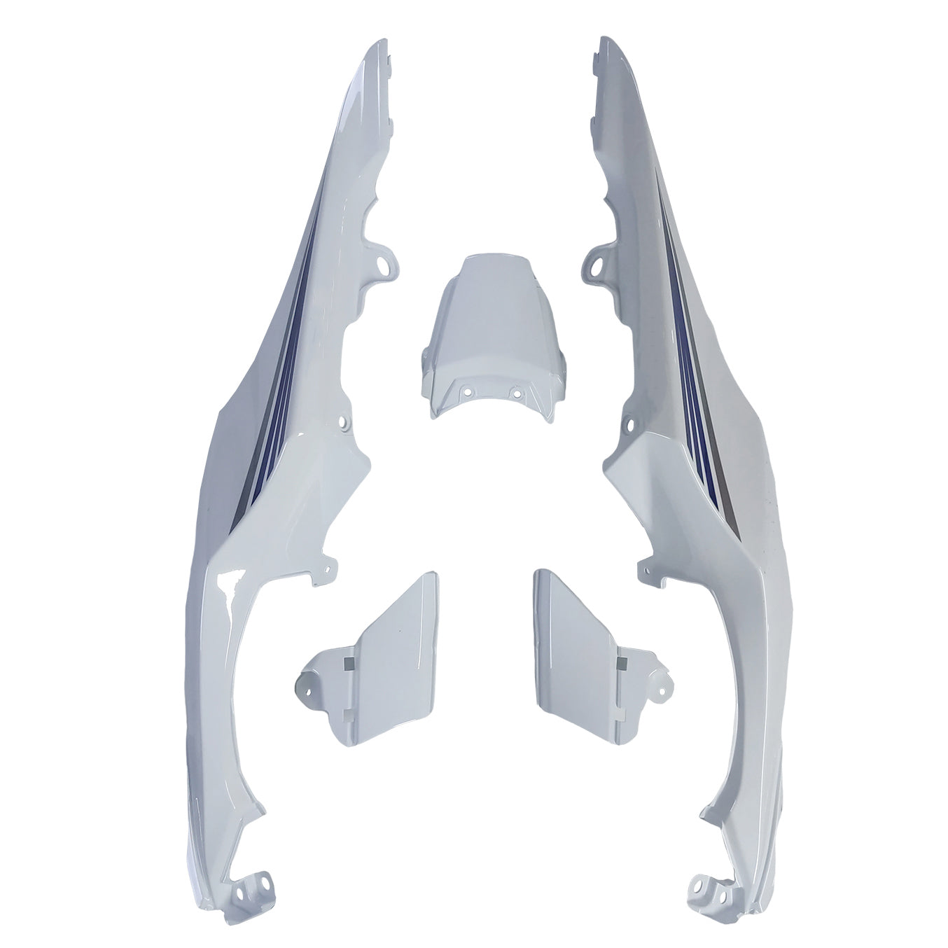 Amotopart 2017-2026 K17 GSXR1000 Suzuki White&Blue Style2 Fairing Kit