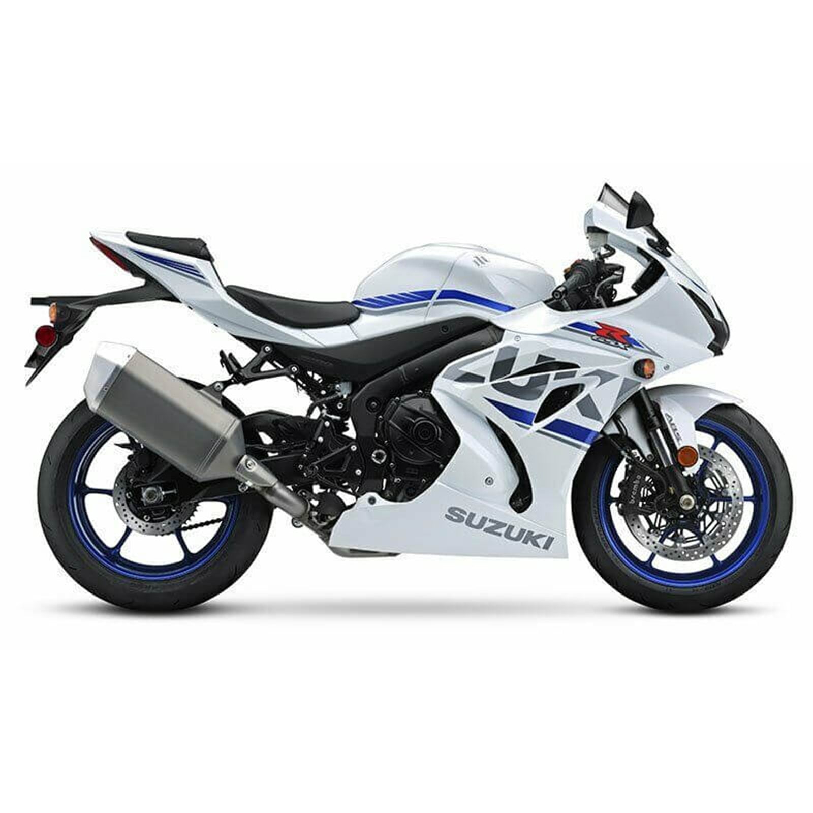 Amotopart 2017-2024 K17 GSXR1000 Suzuki Kit de carénage blanc et bleu Style2