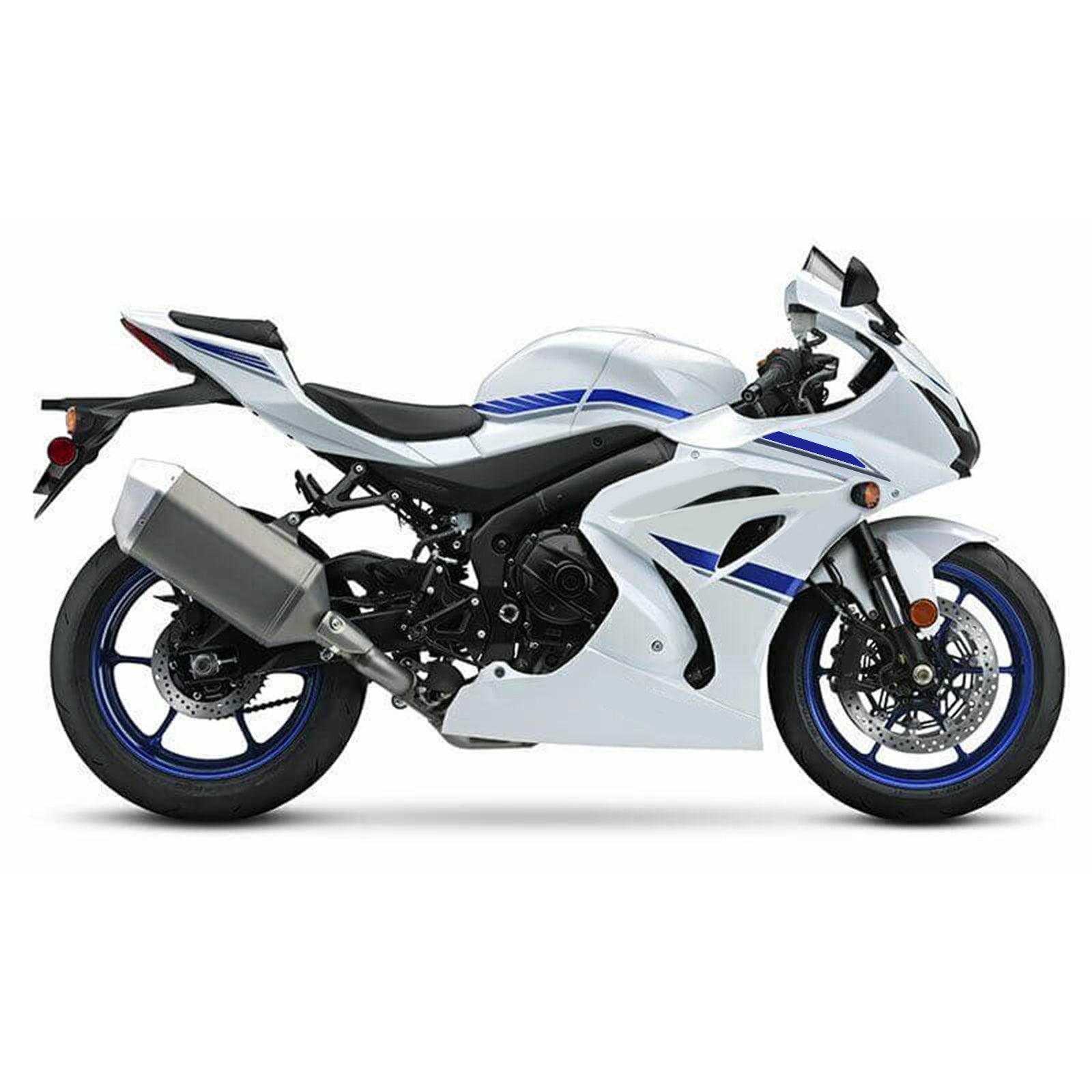 Amotopart 2017-2024 K17 GSXR1000 スズキ ホワイト&ブルー Style2 フェアリングキット