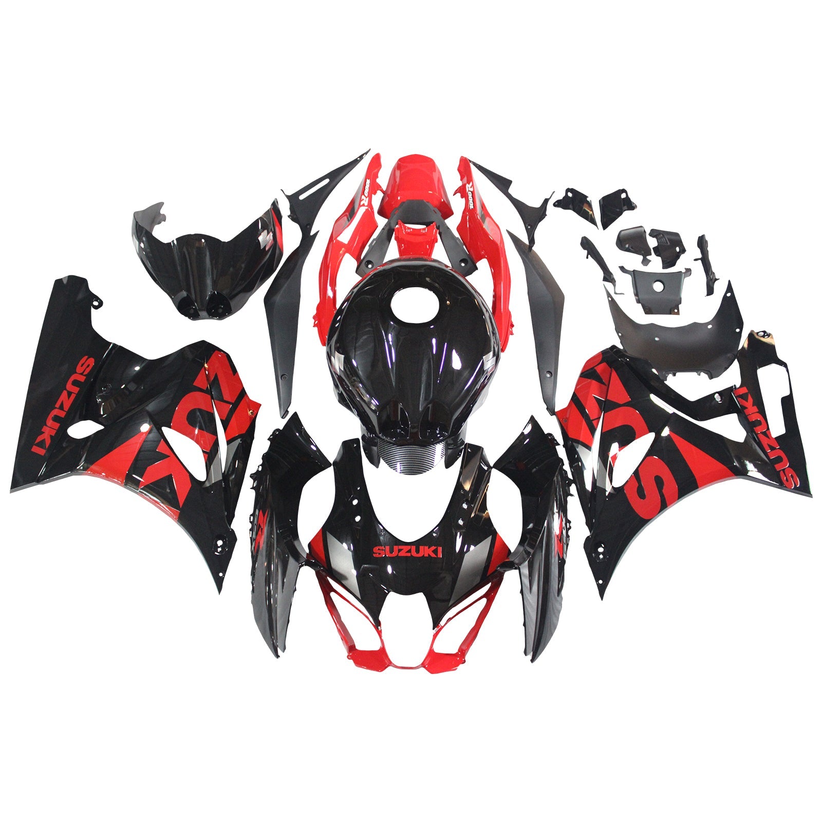 Amotopart Suzuki GSXR1000 2017-2024 K17 Black Red Fairing Kit