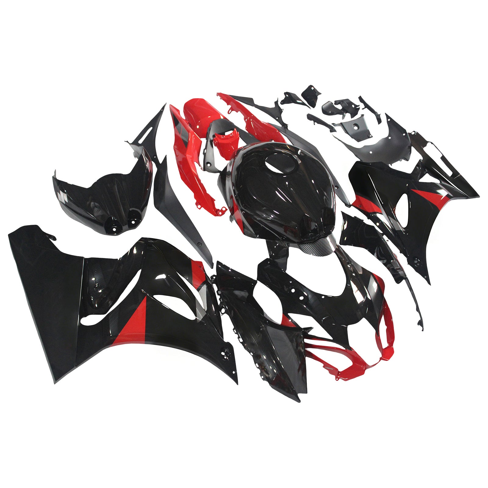 Amotopart スズキ GSXR1000 2017-2024 K17 ブラック レッド フェアリング キット