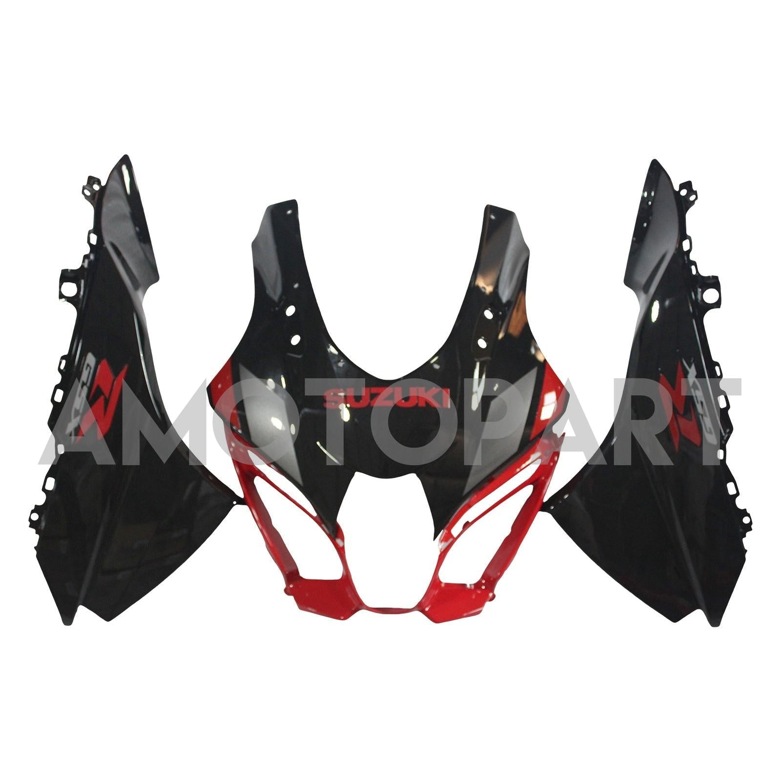 Amotopart Suzuki GSXR1000 2017-2024 K17 Kit de carenado negro rojo