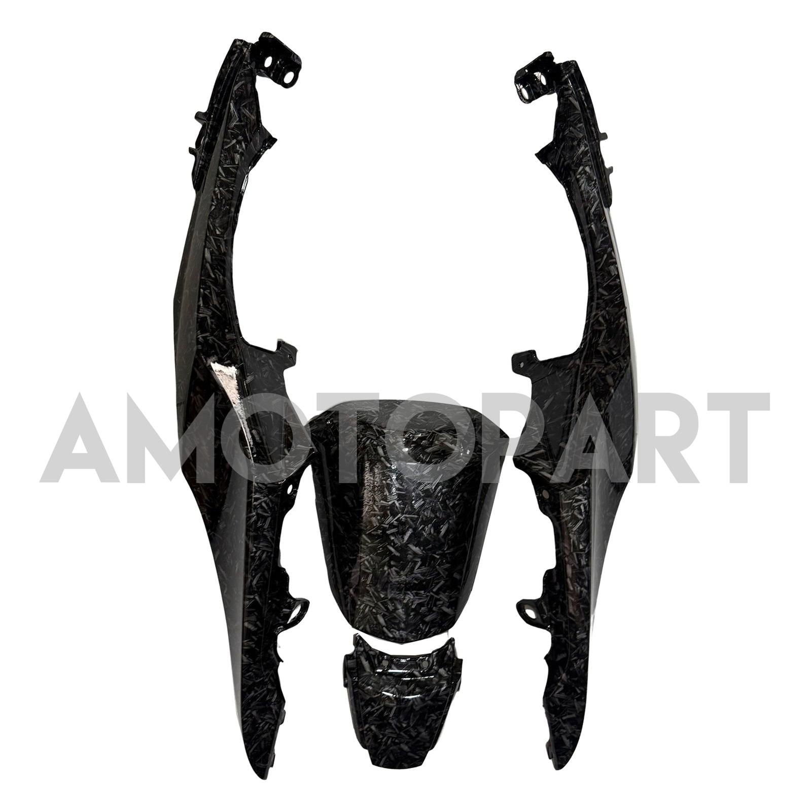 Amotopart 2017-2025 Suzuki GSXR1000 Glossy Red & Forged Carbon Fiber Pattern Fairing Kit