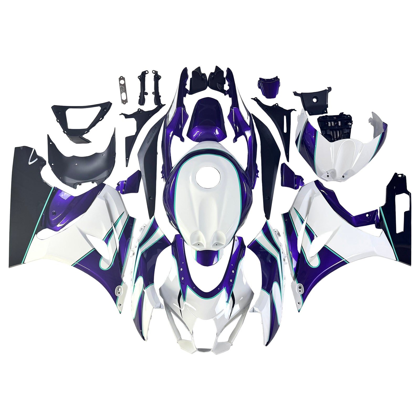 Amotopart 2017-2025 Suzuki GSXR1000 White Fearing Kit