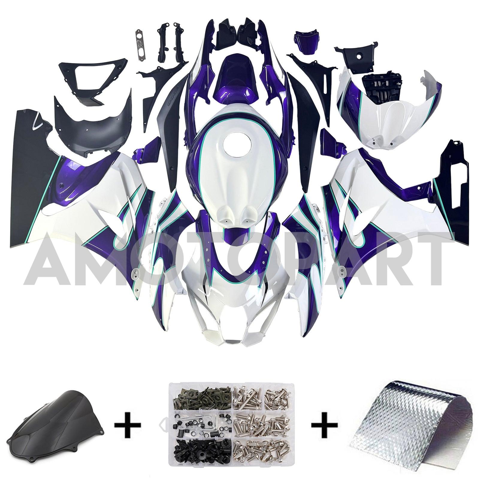 Amotopart 2017-2025 Suzuki GSXR1000 White Fairing Kit