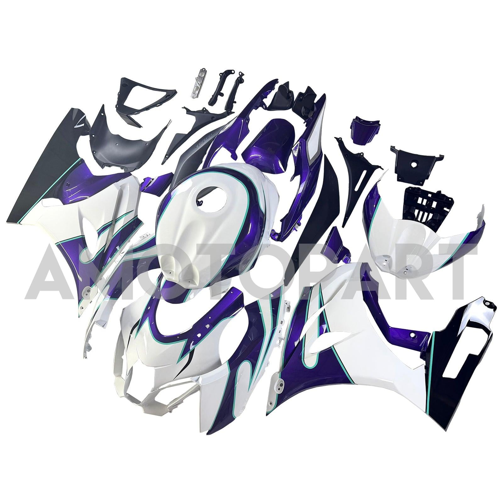 Amotopart 2017-2025 Suzuki GSXR1000 White Fairing Kit