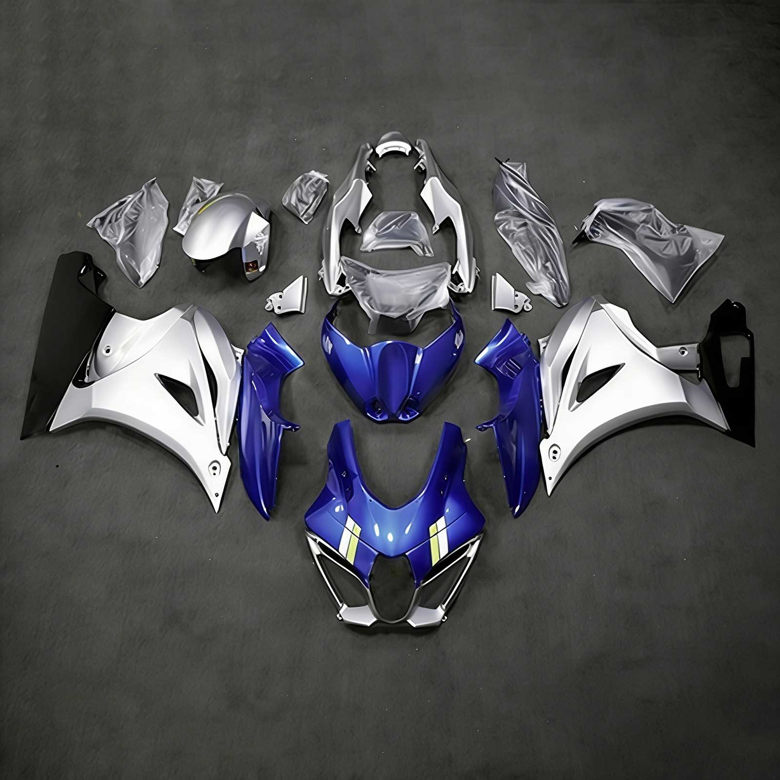 Amotopart 2017-2025 Suzuki GSXR1000 modrá stříbrná černá sada kapotáže