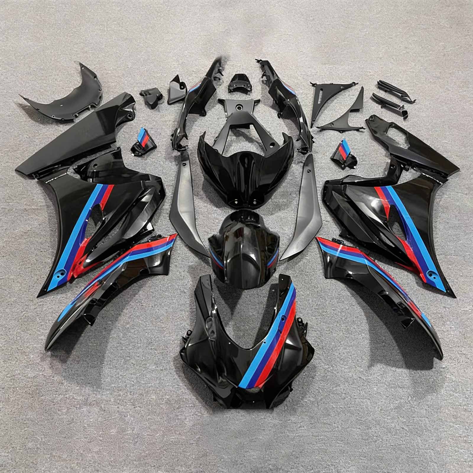 Amotopart 2017-2025 Suzuki GSXR1000 Black Blue Red Fairing Kit